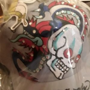 Rare ed hardy snap back unisex hat